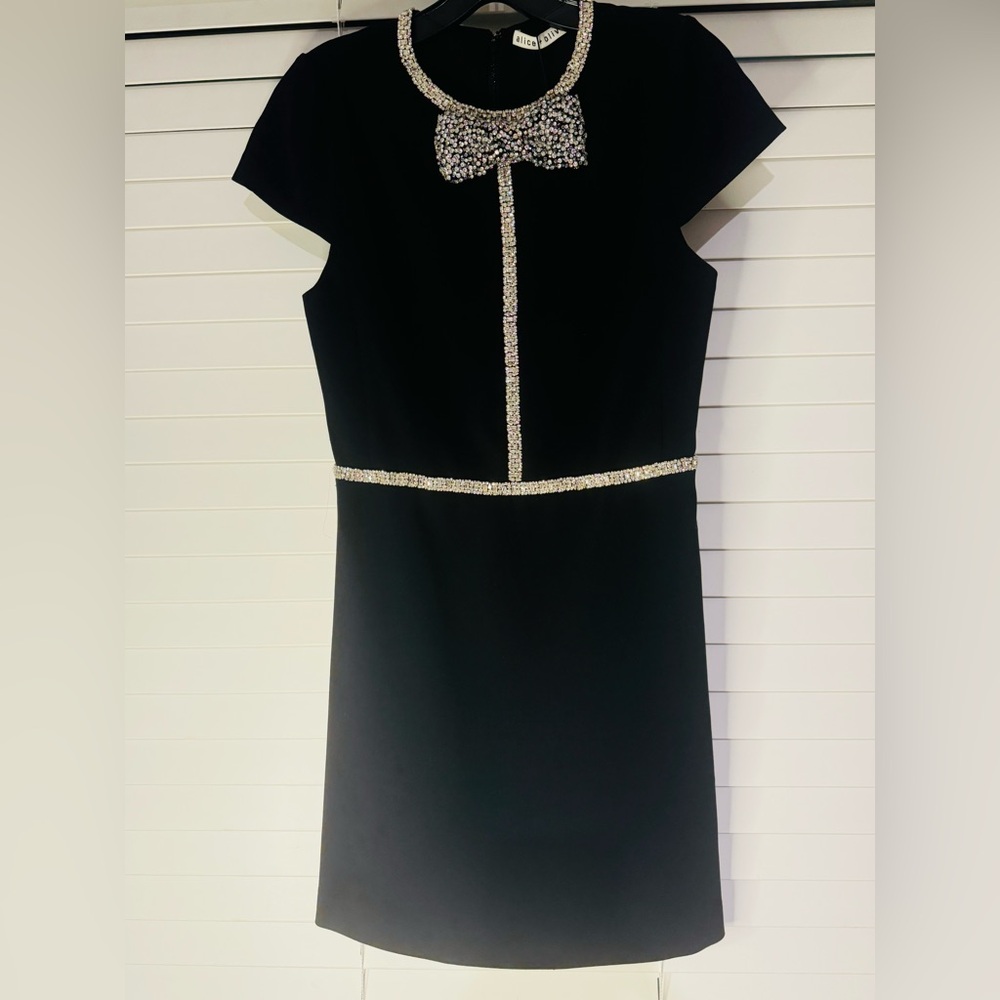 Alice and Olivia ~ size 2 ~ black and silvered bling dress.